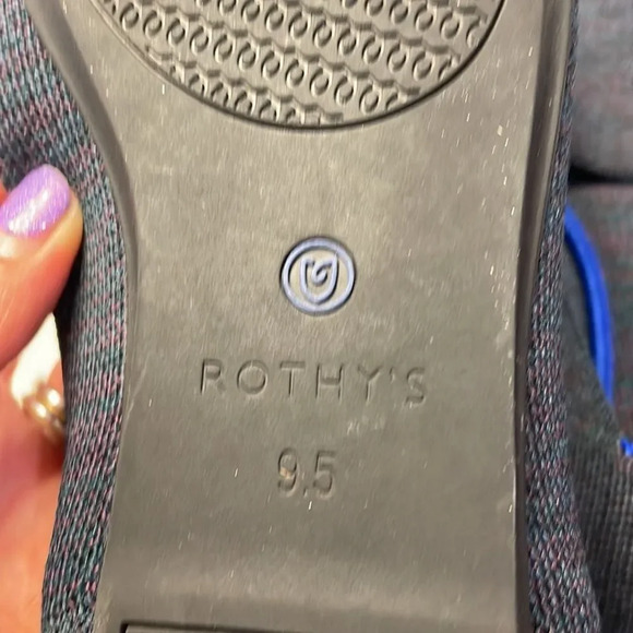 ROTHY’S woman’s blue with multi colors flats - Picture 14 of 15